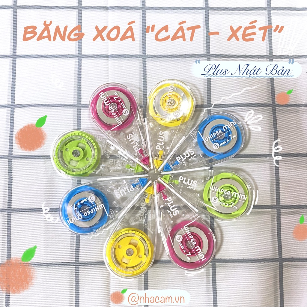 Băng Xoá Giấy Cát Xét Mini Plus Nhà Cam