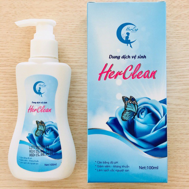 Dung dịch vệ sinh phụ nữ và rửa cốc nguyệt san Herclean 100ml