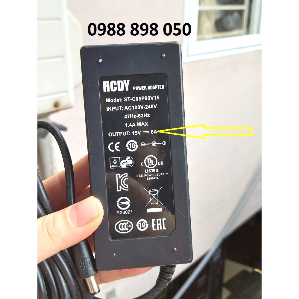 Adapter 15V 6A