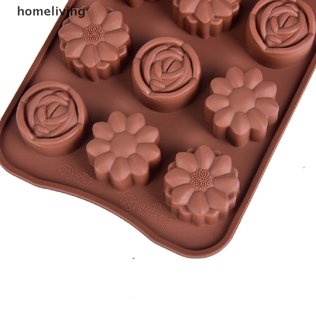 1 Khuôn Làm Bánh / Xà Phòng / Sô Cô La Hình Hoa Hồng Bằng Silicone