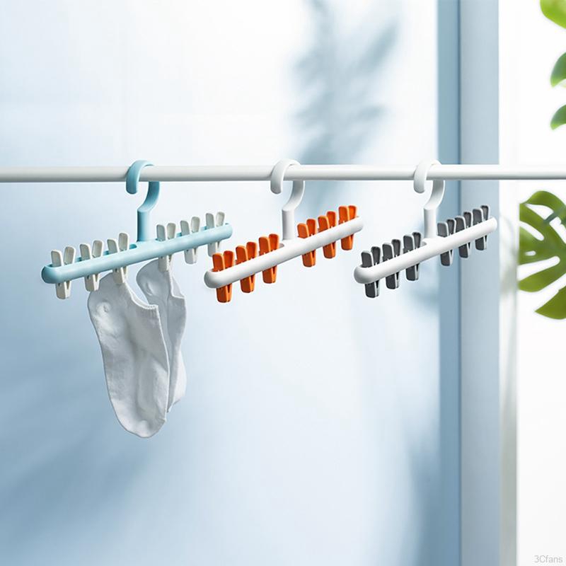 Non-marking Windproof Drying Hanger Inner Hanger Multi-clip Hanger Household Drying Multifunctional Hangers