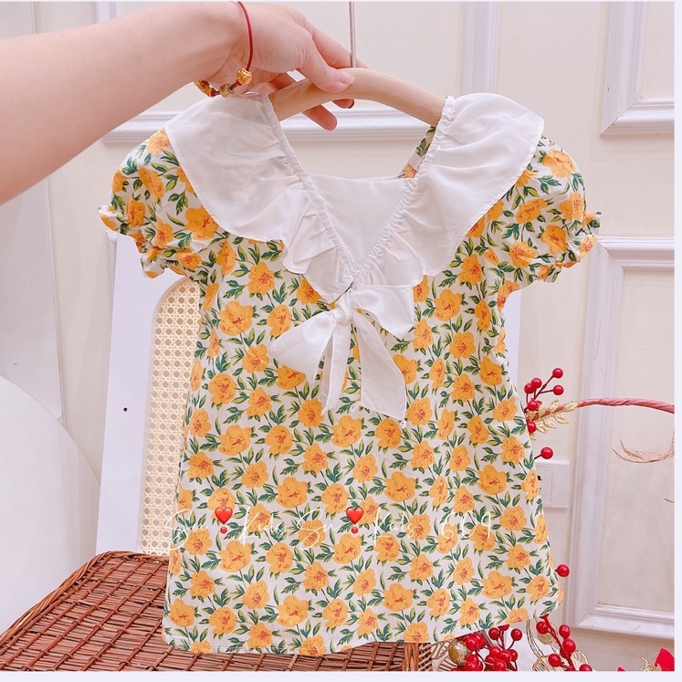 Váy đầm công chúa 2 dây cho bé gái từ 8-20kg