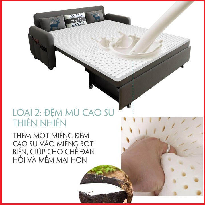 Giường sofa khung thép cao cấp , sofa giường phân khúc cao cấp có ngăn chứa đồ