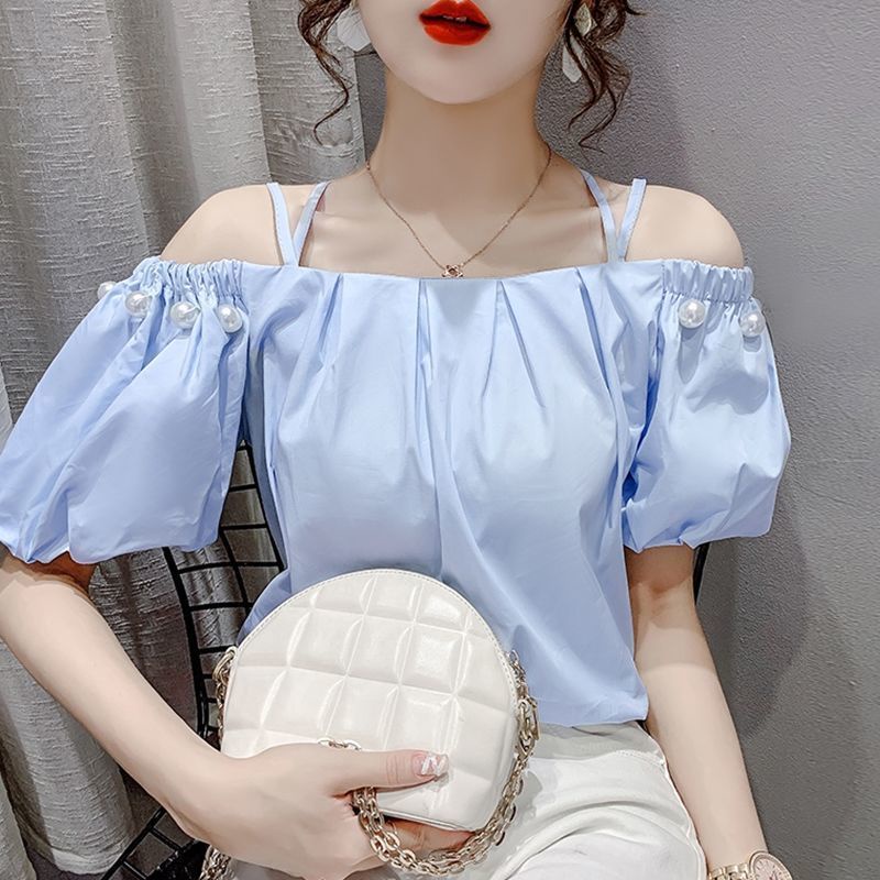 Áo Một Bên Vai Dáng Rộng Phong Cách Hàn Quốc 2022 Thời Trang Cho Nữ