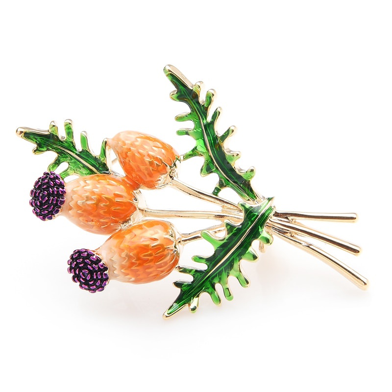 Ghim Cài Áo Hình Hoa Tulip Bằng Kim Loại Tráng Men Cho Nữ