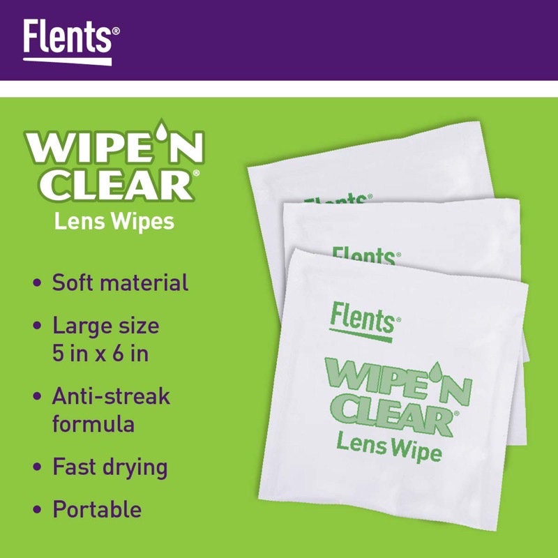 [BILL MỸ] HỘP 75 MIẾNG LAU KÍNH FLENTS WIPE’N CLEAR LENS WIPES