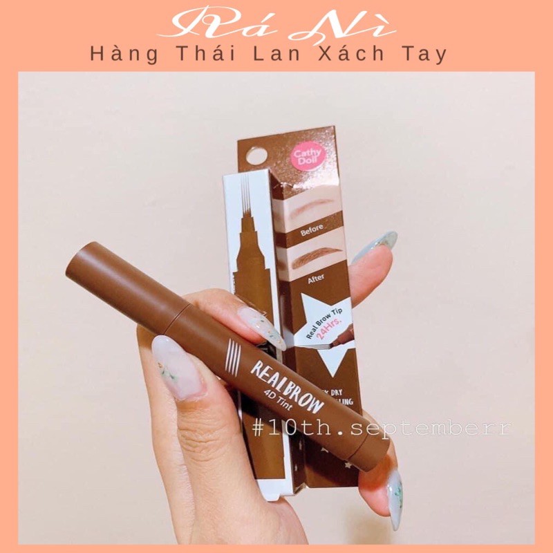 Bút Phẩy Sợi Lông Mày Cathy Doll Real Brow 4D Tint Thái Lan
