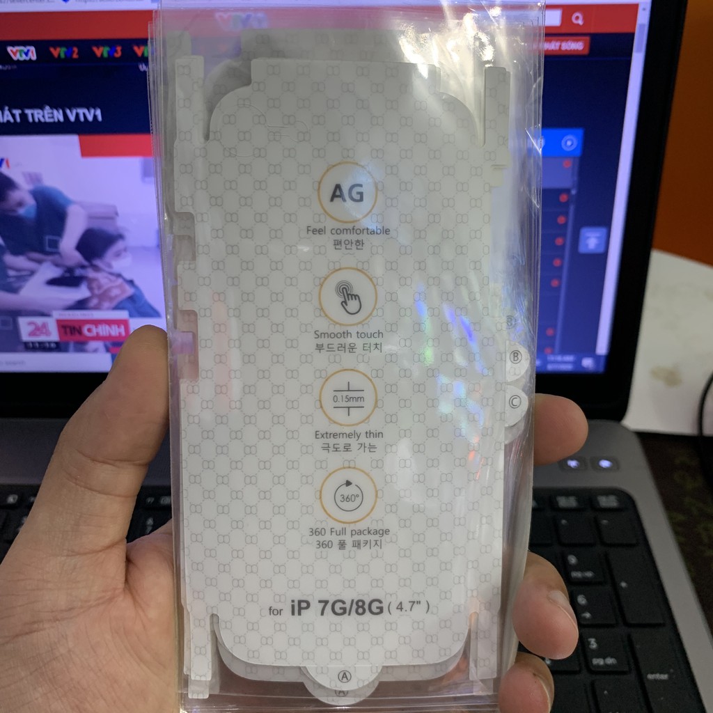Miếng dán Chống vân tay PPF mặt sau cho 6/6s 6+/6s+ 7/8 7+/8+ X/XS XSMAX/11/11PRO/11PROMAX