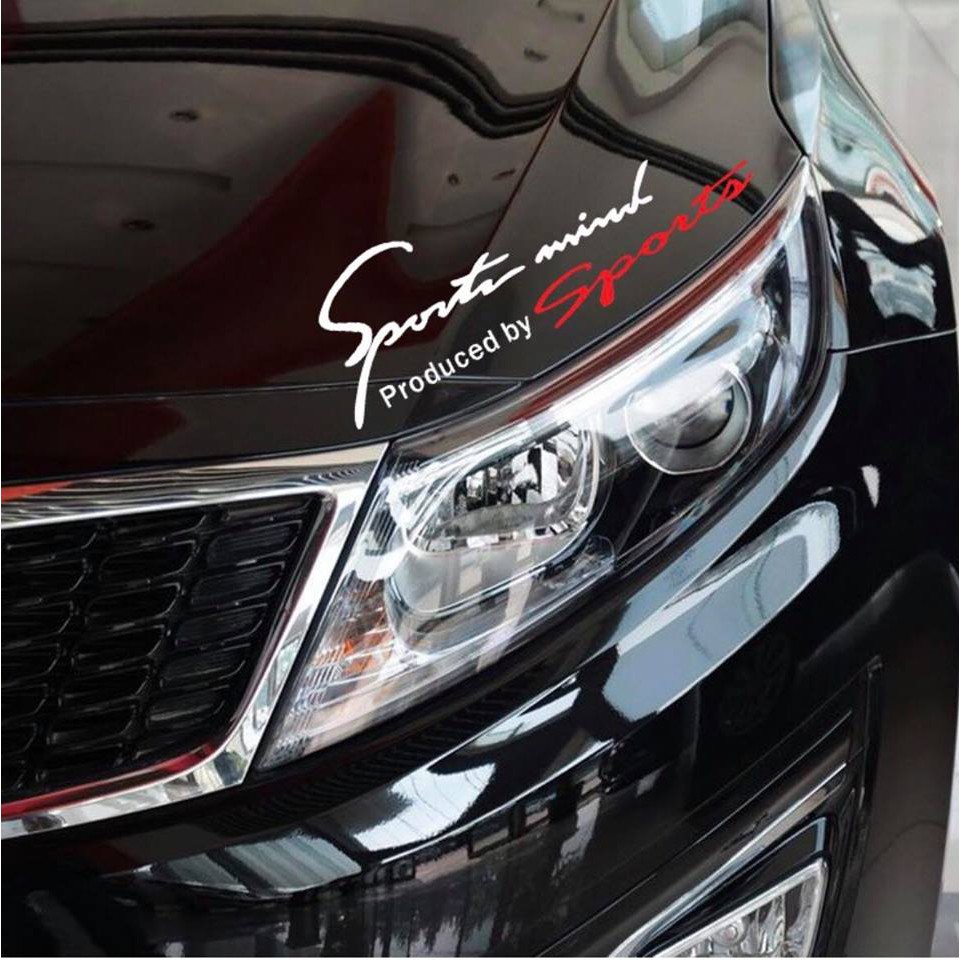Tem Dán Sport Mint Trang Trí Ô Tô Sành Điệu, Phụ Kiện Ô Tô, Tem Dán Sport Mind Trang Trí Capo Xe, Thân Xe Ô Tô