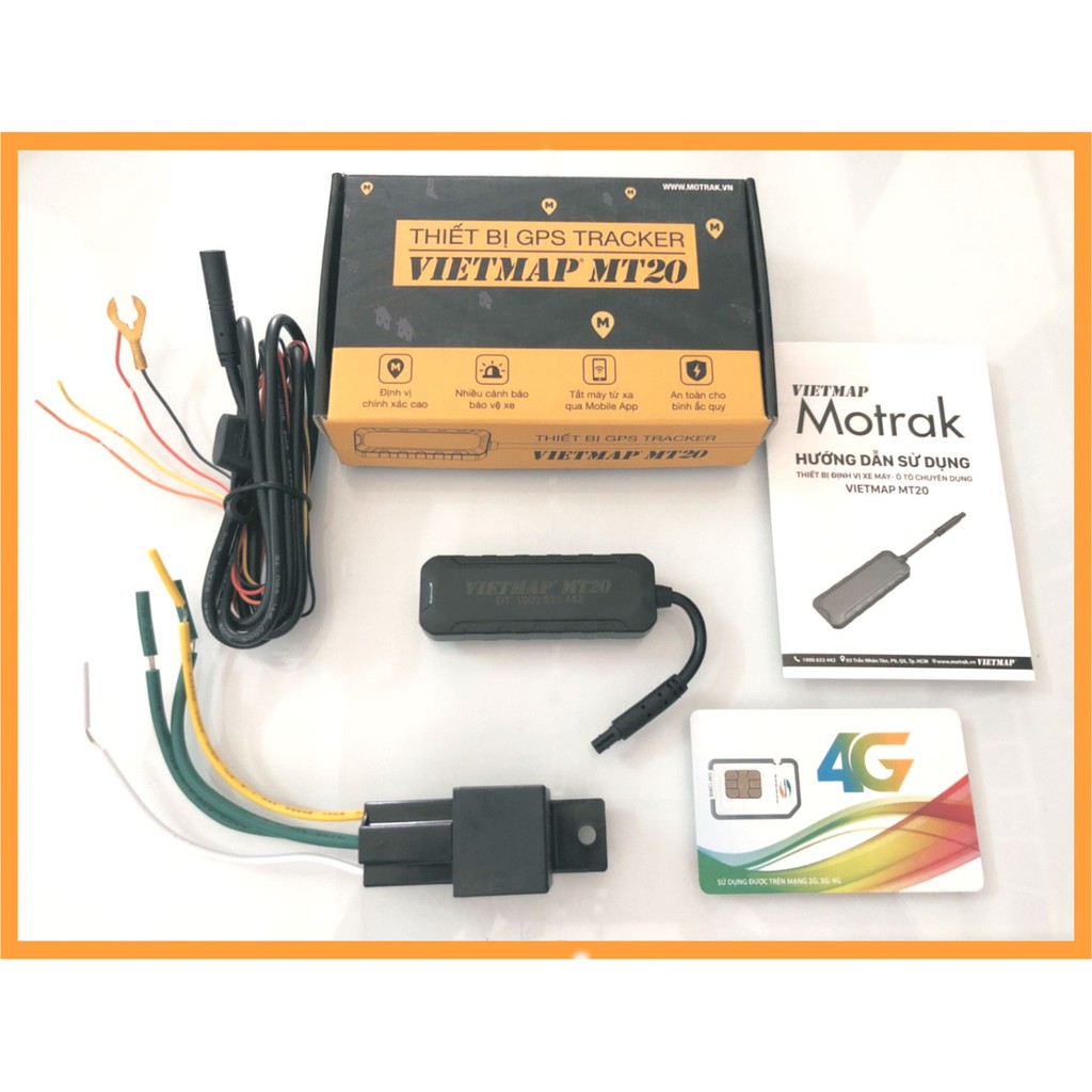 Thiết bị định vị xe GPS Tracker VietMap MT20 giám sát hành trình xe