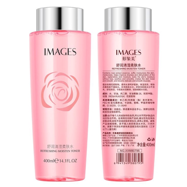 Nước hoa hồng Refreshing Moisten Toner Dưỡng Trắng Da 400ml
