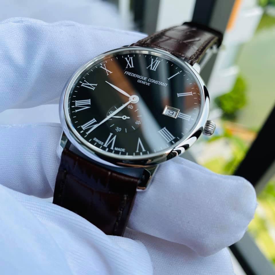 Đồng hồ nam chính hãng Frederique Constant  FC-245BR5S6 SLIMLINE BLACK - Siêu mỏng nhẹ - Máy Quartz pin - Kính Sapphire