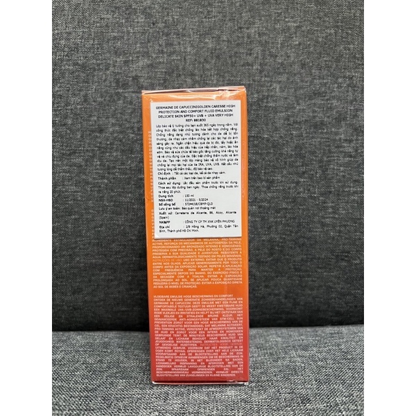 Sữa chống nắng Germaine De Capuccini Golden Caresse AGE Spot Sun Repair Technology SPF50