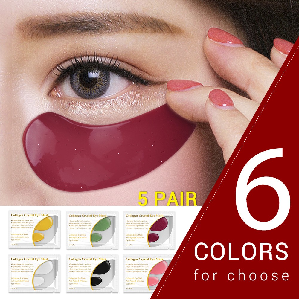 ✿✿1 Mặt Nạ Mắt Collagen Vàng 24K Xóa Mờ Quầng Thâm 6 Màu Tùy Chọn LANBENA