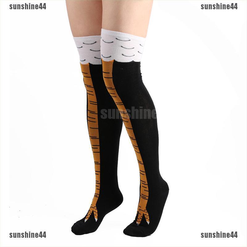 (sunshine44) Vớ Dài Trên Đầu Gối Thời Trang Hình Chân Gà
