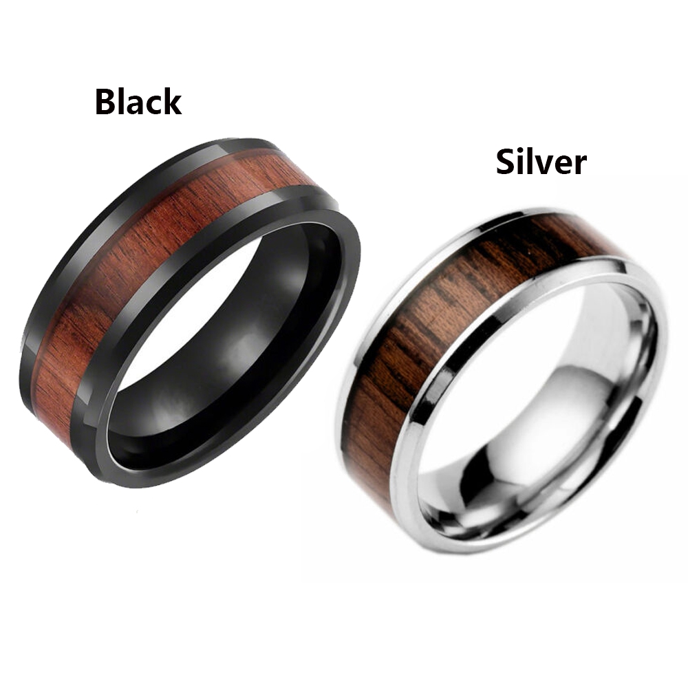 MOILY Mosaic 8mm Men Vintage Jewelry Tungsten Steel Ring