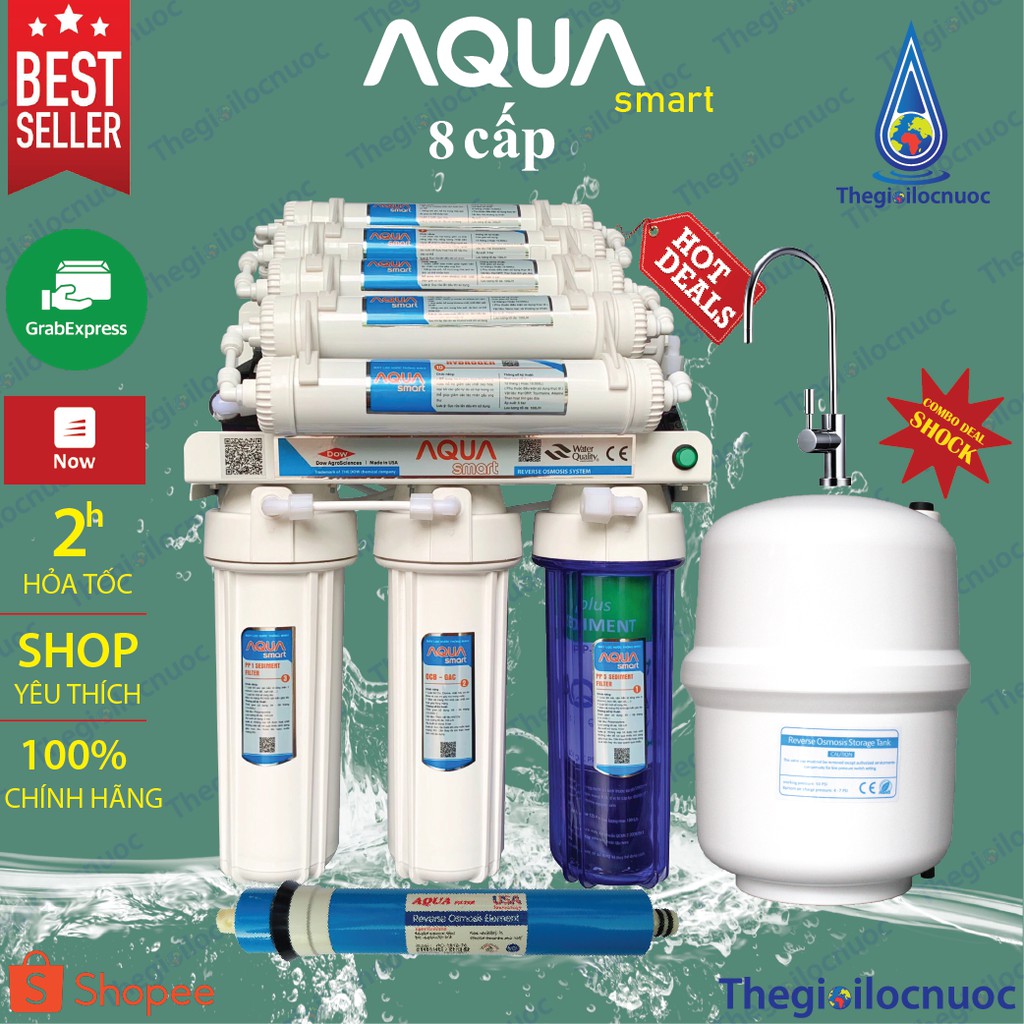Máy lọc nước RO Aqua Smart 11 cấp lọc đèn UV