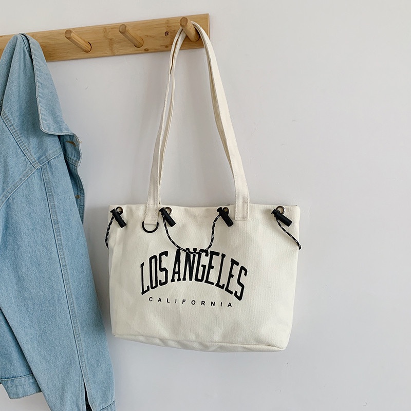 Túi Xách Canvas Cỡ Lớn Thời Trang Xu Hướng Cho Nữ Sinh