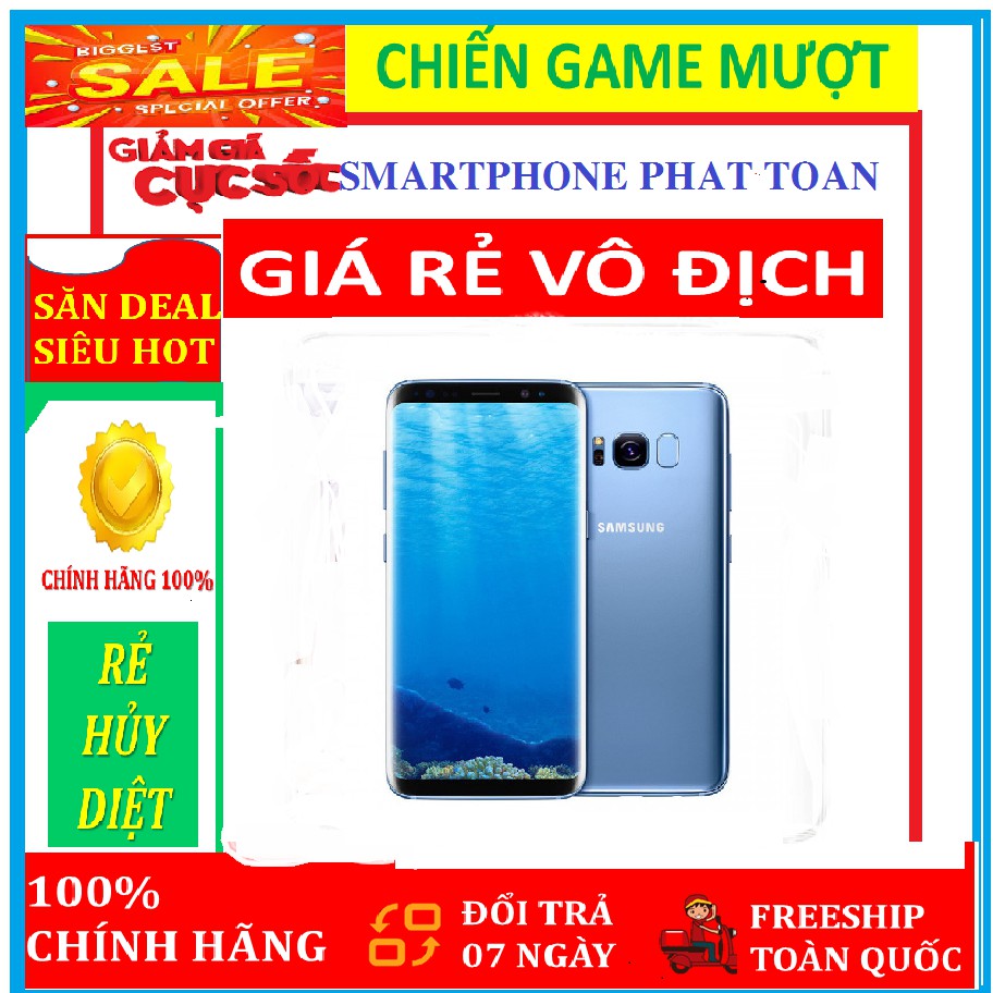 điện thoại Samsung Galaxy S8 64G ram4G mới CHÍNH HÃNG - chơi PUBG/FREE FIRE mượt (màu xanh)