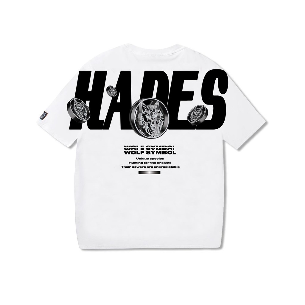 Áo thun tay lỡ unisex HADES WOLF SYMBOL 100% Cotton Local Brand Chính Hãng