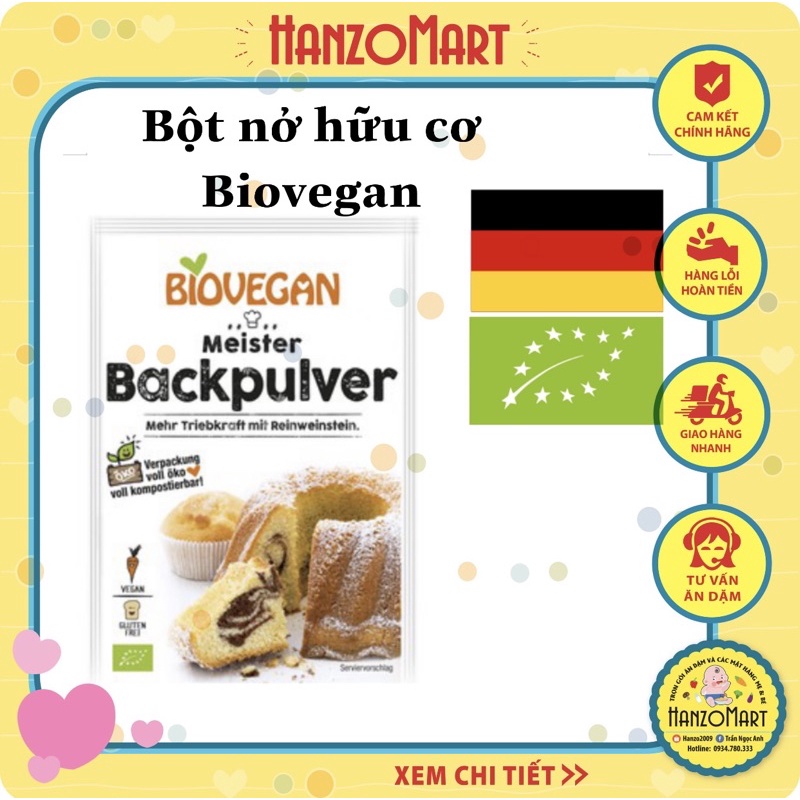 Bột nở hữu cơ RUF / Bột nở hữu cơ Biovegan