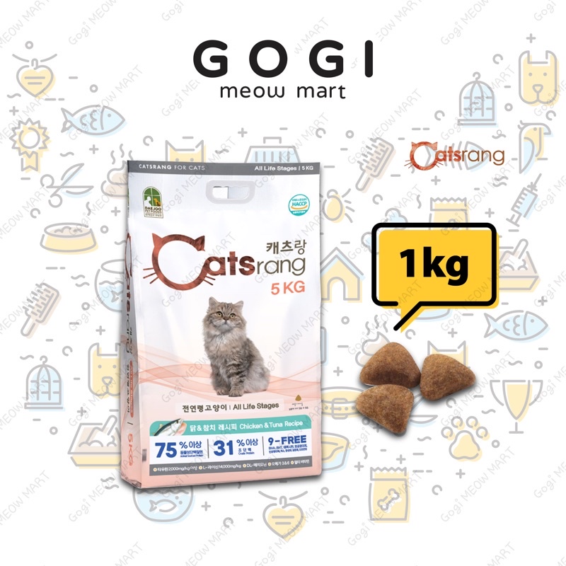 Hạt CATSRANG [1KG] cho mèo mọi lứa tuổi- Thức ăn dinh dưỡng thú cưng Gogi MEOW MART