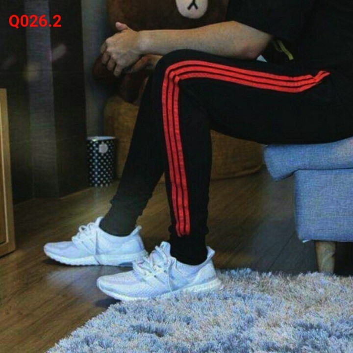 [ SIÊU PHẨM MỚI ] QUẦN THỂ THAO NAM PHỐI 3 SỌC NHIỀU MÀU dáng dài JOGGER vải thun NỈ đen ĐỎ XÁM có túi Q056