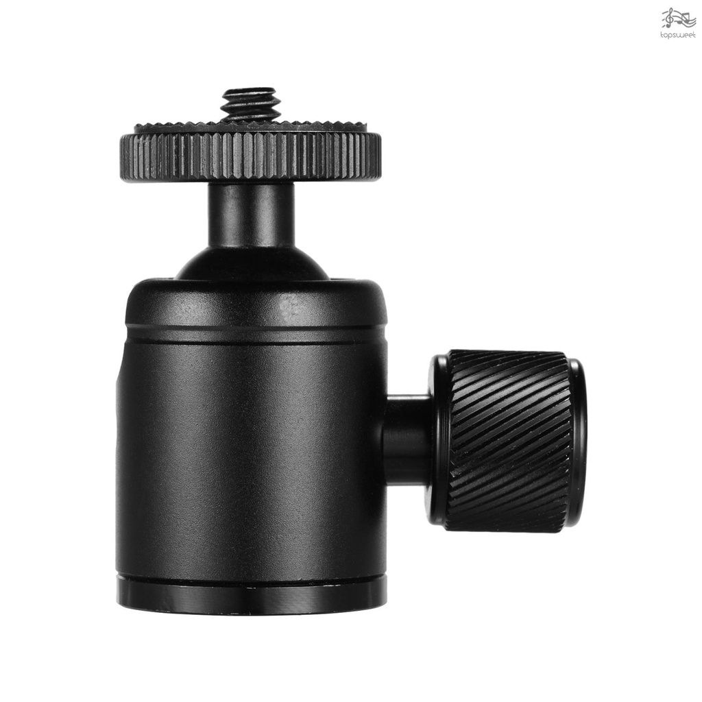 Đầu Bi Hợp Kim Nhôm Với Ốc Vít 1 / 4 Inch Và Lỗ 3 / 8 Inch Cho Chân Máy Ảnh / Điện Thoại / Đèn LED Đen | BigBuy360 - bigbuy360.vn