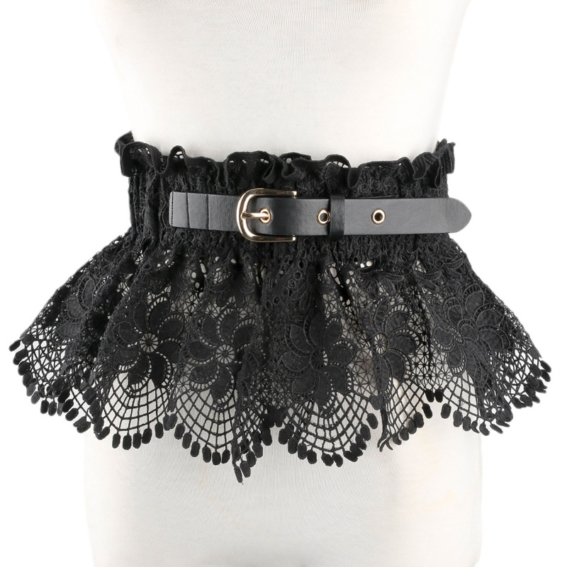 Đai Nịt Bụng Co Giãn Phối Ren Nhún Bèo Thời Trang Cho Nữ