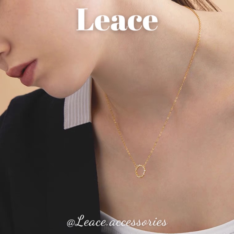 Dây chuyền nữ, vòng cổ nữ hợp kim mặt tròn đính đá đơn giản thời trang NL010 Leace.accessories