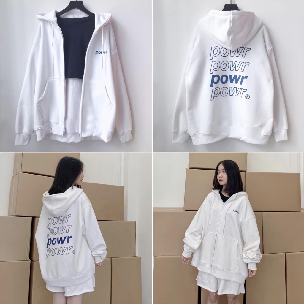 Áo hoodie nỉ bông POWR