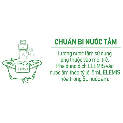 Sữa tắm thảo dược Elemis phòng chống rôm sẩy, mẩn ngứa cho bé làn da mịn màng