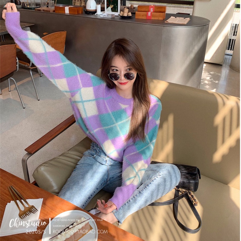 Áo nỉ dài tay form rộng phong cách retro mới cho nữ