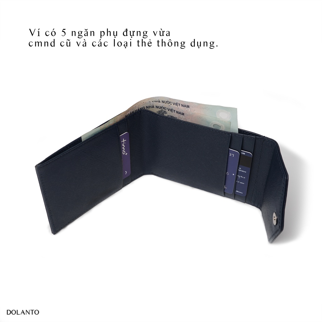 VÍ ĐỰNG THẺ MINI NAM NỮ Cardholder  MAIL Vân Saffiano Cao Cấp Nhập Khẩu Chống Thấm Nước Thương Hiệu DOLANTO