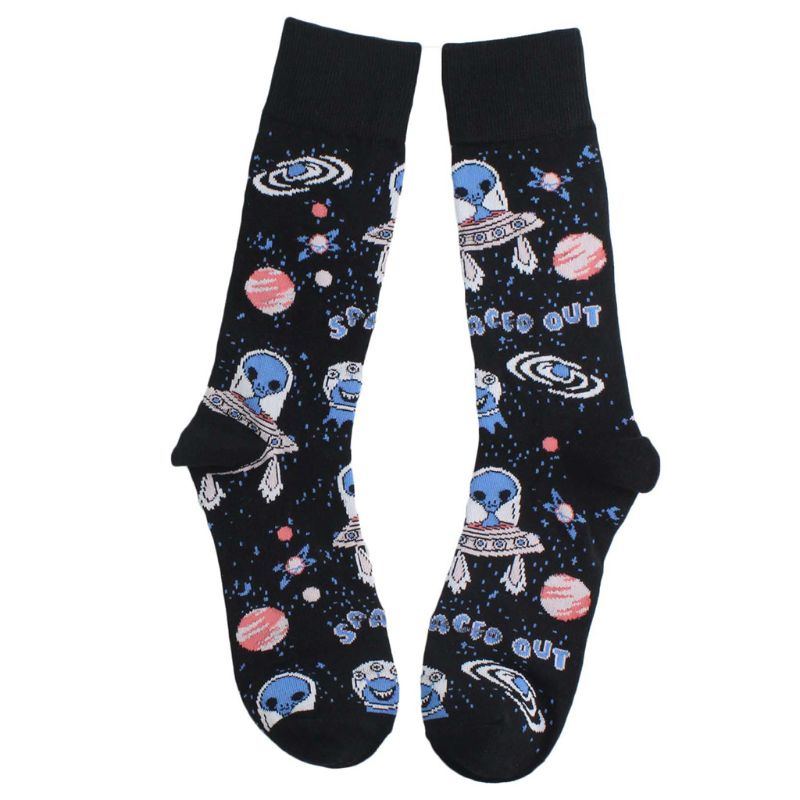 Youyo Vớ Cotton In Hình Phi Hành Gia Hành Gia Hành Tinh Tên Lửa Hệ Mặt Trời Vui Nhộn Mới Lạ Màu Sắc Tương Phản Harajuk