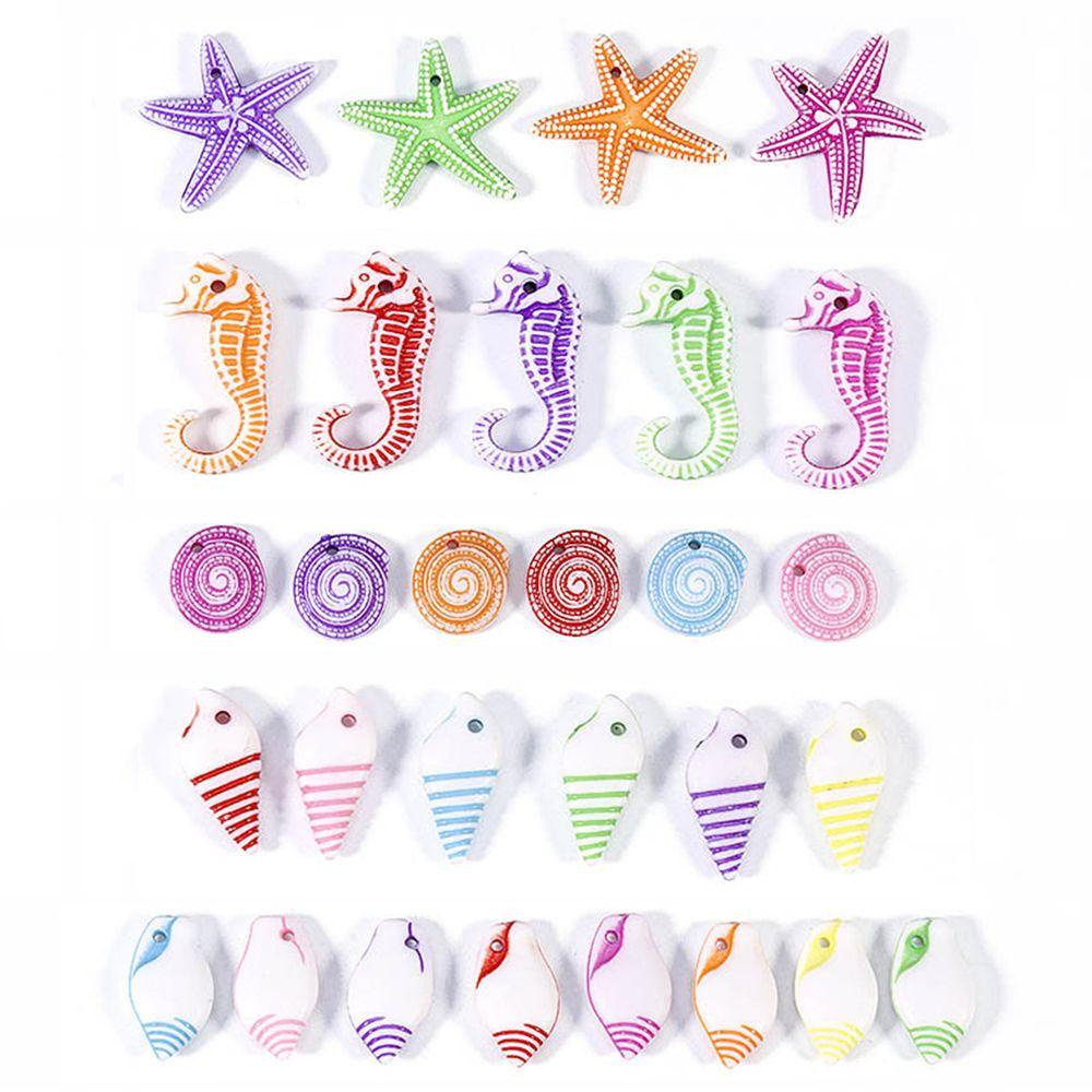 Set 100 Mặt Vòng cổ / Vòng Đeo Tay / Lắc Chân Bằng Acrylic Nhiều Màu