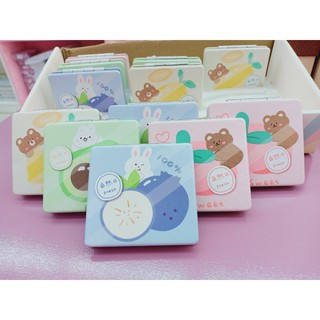 GƯƠNG GẬP VUÔNG HAI MẶT MINI, Gương Mini 2 Mặt Bỏ Túi - Gương Cao Cấp dễ thương, Gương trang điêm hai mặt vuông cute