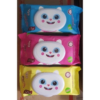 Giấy ướt  baby Alibaba mẫu mới 125 gram không mùi