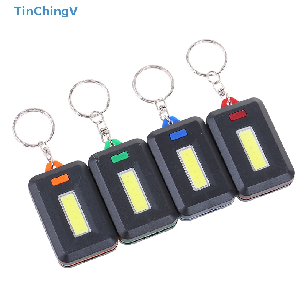 Đèn Pin led Cob mini Có Móc Khóa Di Động Dùng Ngoài Trời