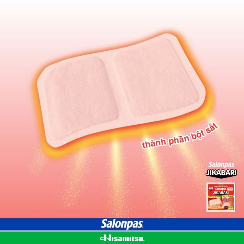 1 Miếng Dán Giữ Nhiệt Salonpas Jikabari: Giữ ấm cơ thể khi lạnh và Giảm đau bụng kinh.