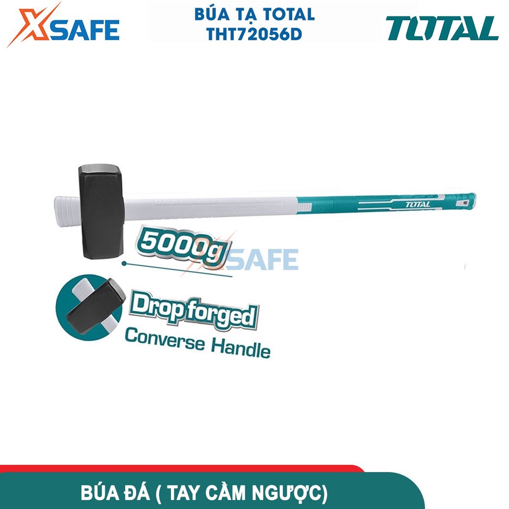 Búa tạ 5kg TOTAL THT72056D đầu búa thép carbon 45 được tôi luyện, xử lý nhiệt, tay cầm sợi thủy tinh độc đáo[CHÍNH HÃNG]