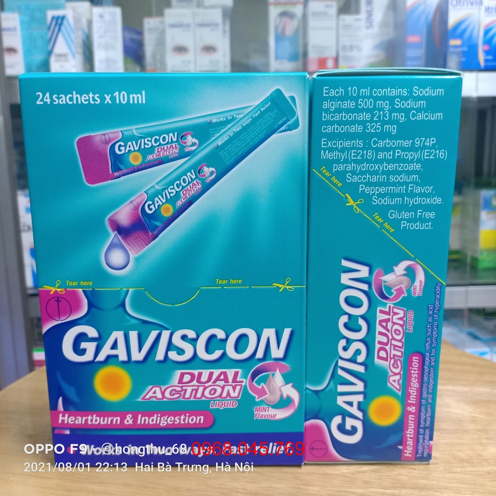 Sữa dạ dày GAVIS Dual Action hộp 24 gói