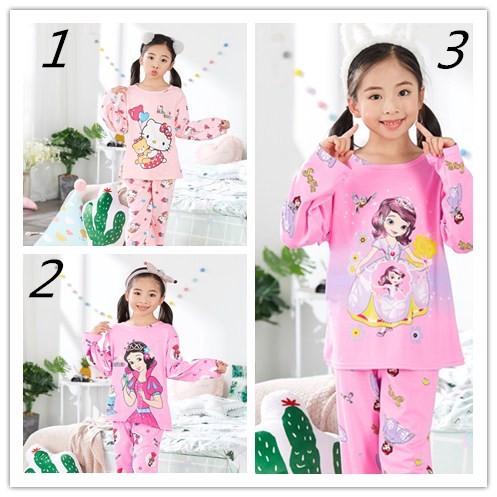 Bộ pijama cotton dài tay cho bé gái
