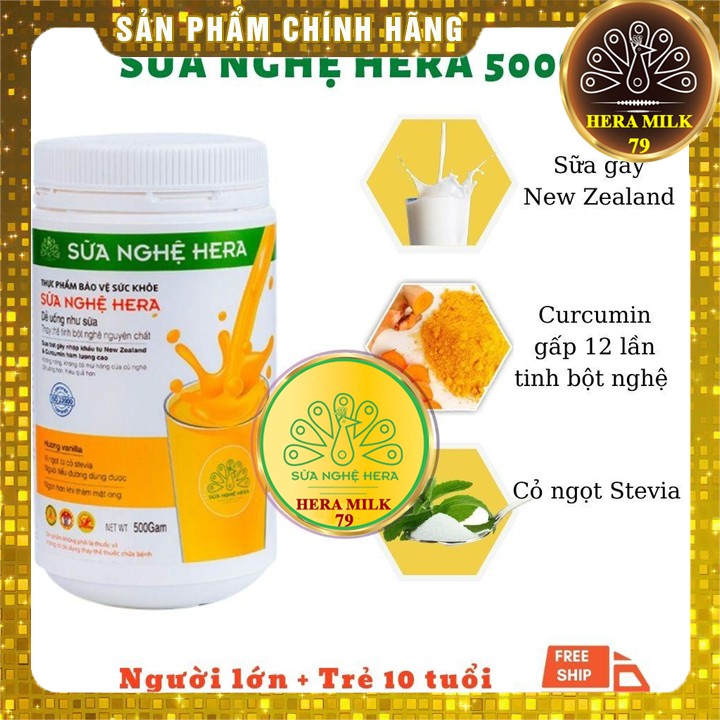 [Cam Kết Hiệu Quả 100%]SỮA NGHỆ HERA CAO CẤP 500g,Lợi sữa,Hết đau bao tử,nhanh lành vết thương,cho hệ tiêu hóa khỏe mạnh