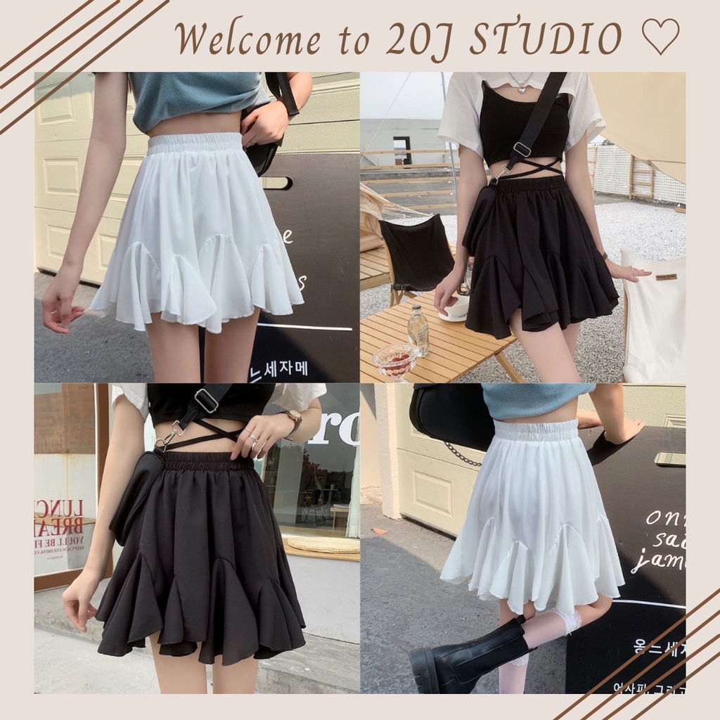 Chân váy xoè viền sóng có quần bên trong✨ Chân váy thời trang CV03