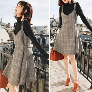 Ulzzang yếm dạ kẻ caro m089 ks