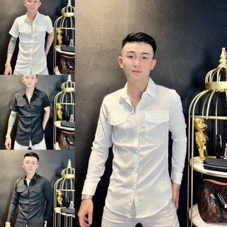 Sơ mi đũi hoạ tiết