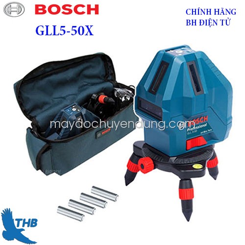 Máy cân bằng Laser 4 tia dọc, 1 tia ngang Bosch GLL5-50X