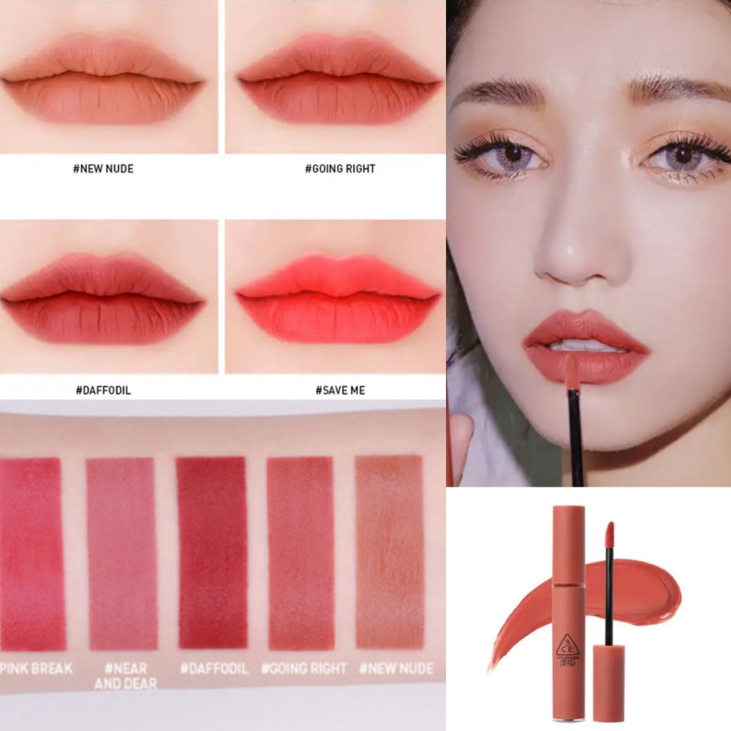Son Kem Lì, Lên Màu Chuẩn Hàn Quốc 3CE Velvet Lip Tint 4g