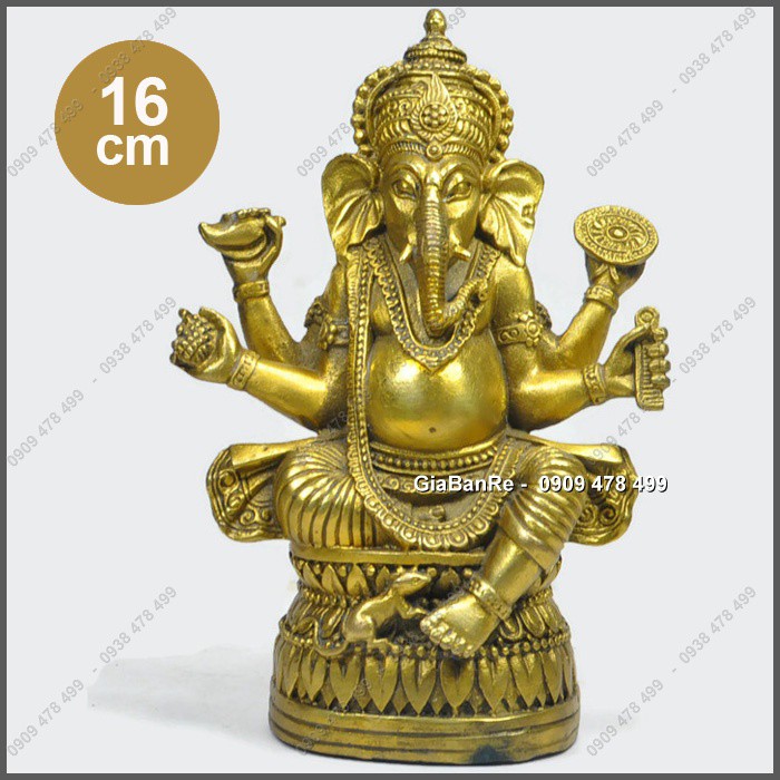 TƯỢNG ĐỒNG ĐÚC KHỐI GIẢ CỔ - THẦN VOI ẤN ĐỘ GANESHA LINH THIÊNG - 6917